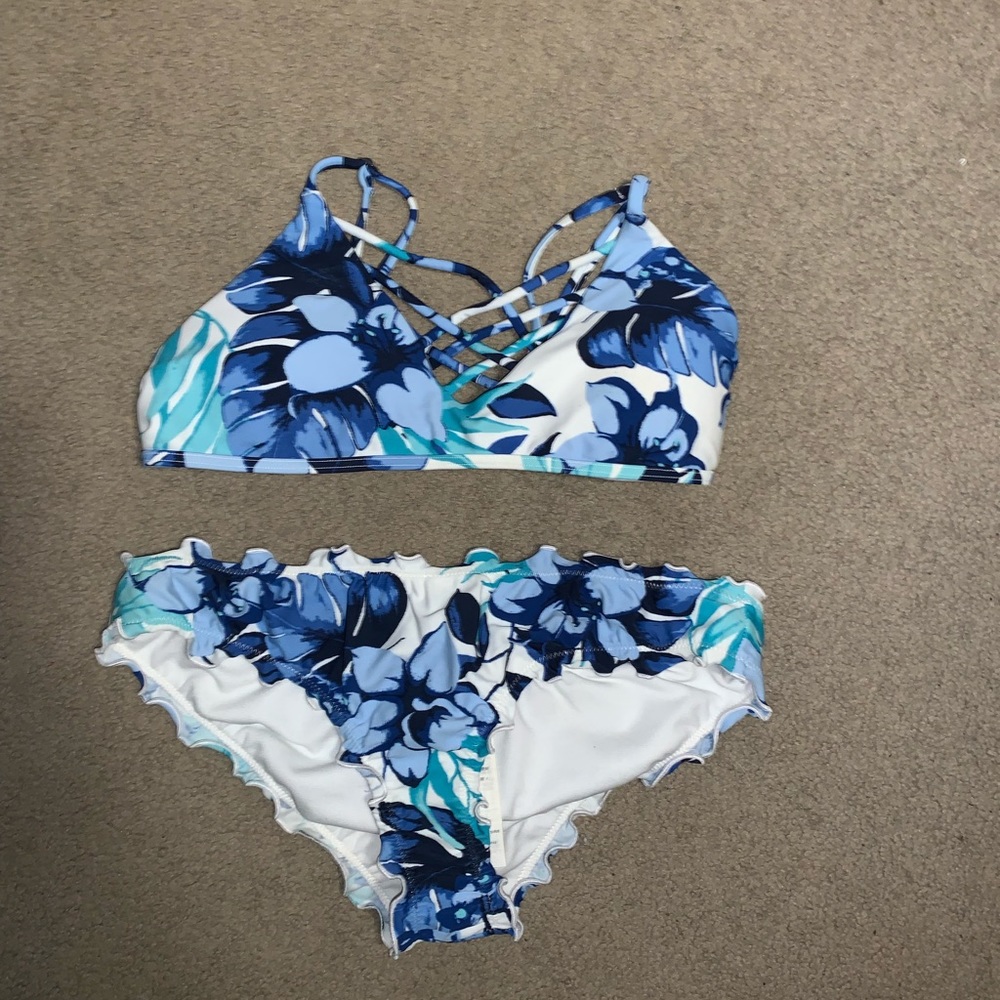 Floral print hollister bathing suit